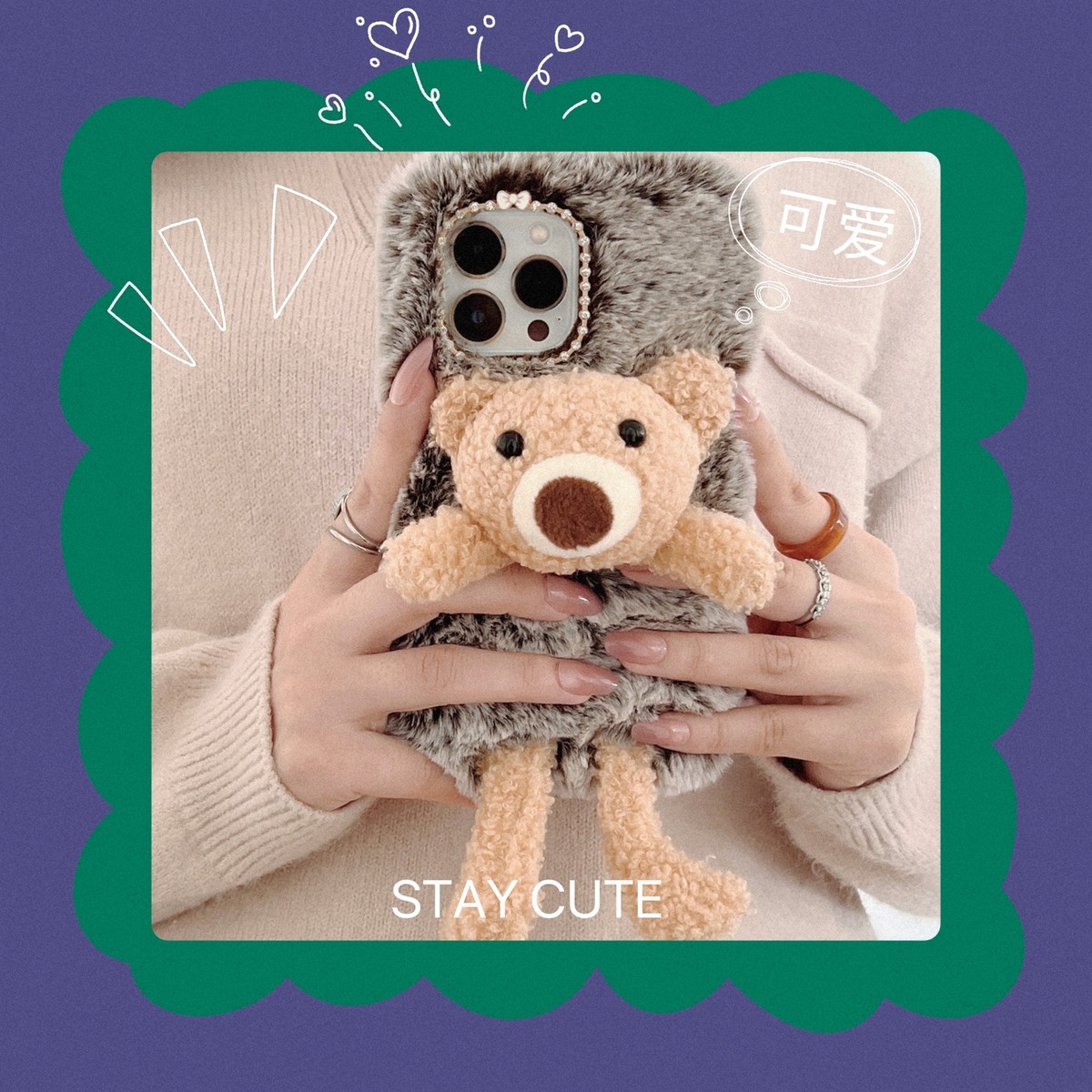 Society6 iPhone4/4S,5用 Bear Hug by Powerpig Society6 iPhone4/4S,5用 Bear Hug by Powerpig Colorful Bear