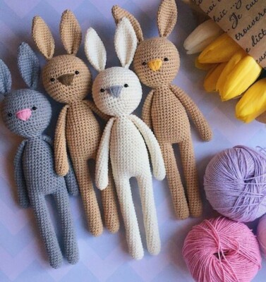 HÄKELANLEITUNG für Hasenspielzeug Amigurumi