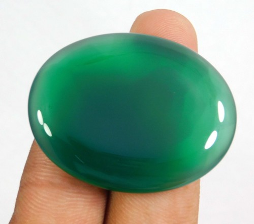 52,30 CT ÓNIX VERDE NATURAL SOLEMANI HAKIK ÁGATA OVALADO CABUJÓN PIEDRA PRECIOSA SUELTA - Imagen 5 de 9