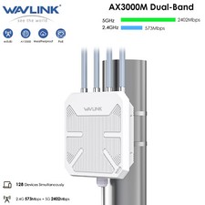 AX3000 Outdoor Router WiFi 6 Gigabit Dual Band IP67 Weathproof up to 256 Devices