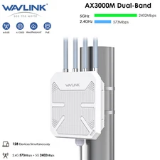 AX3000 Outdoor Router WiFi 6 Gigabit Dual Band IP67 Weathproof up to 256 Devices