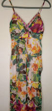 Candie's Floral Maxi Tiered Summer/ Spring Dress, Size S,