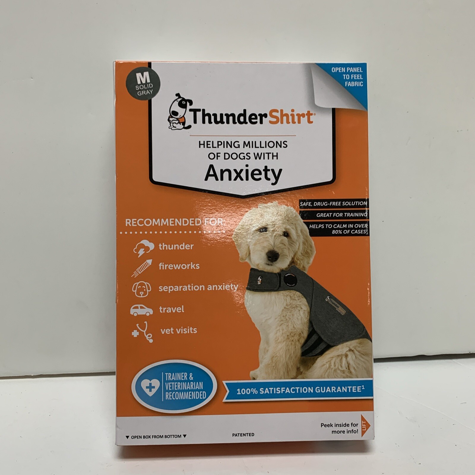 Thundershirt Dog Anxiety Treatment HGMT01, MED. Heather Gray 165