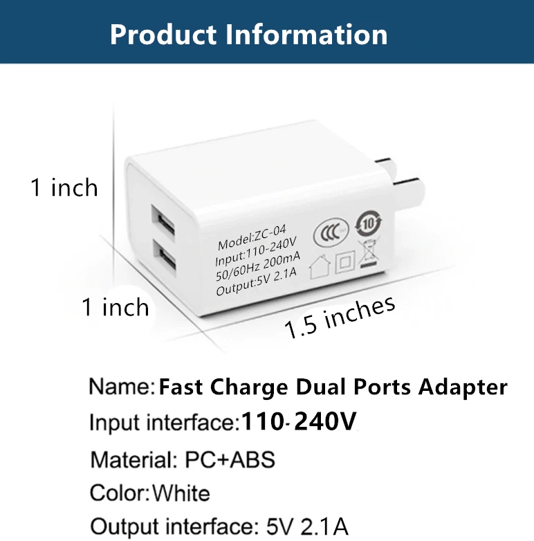 Lote de enchufes de viaje adaptador cargador USB hogar carga rápida doble puerto universal Foto 3 de 4