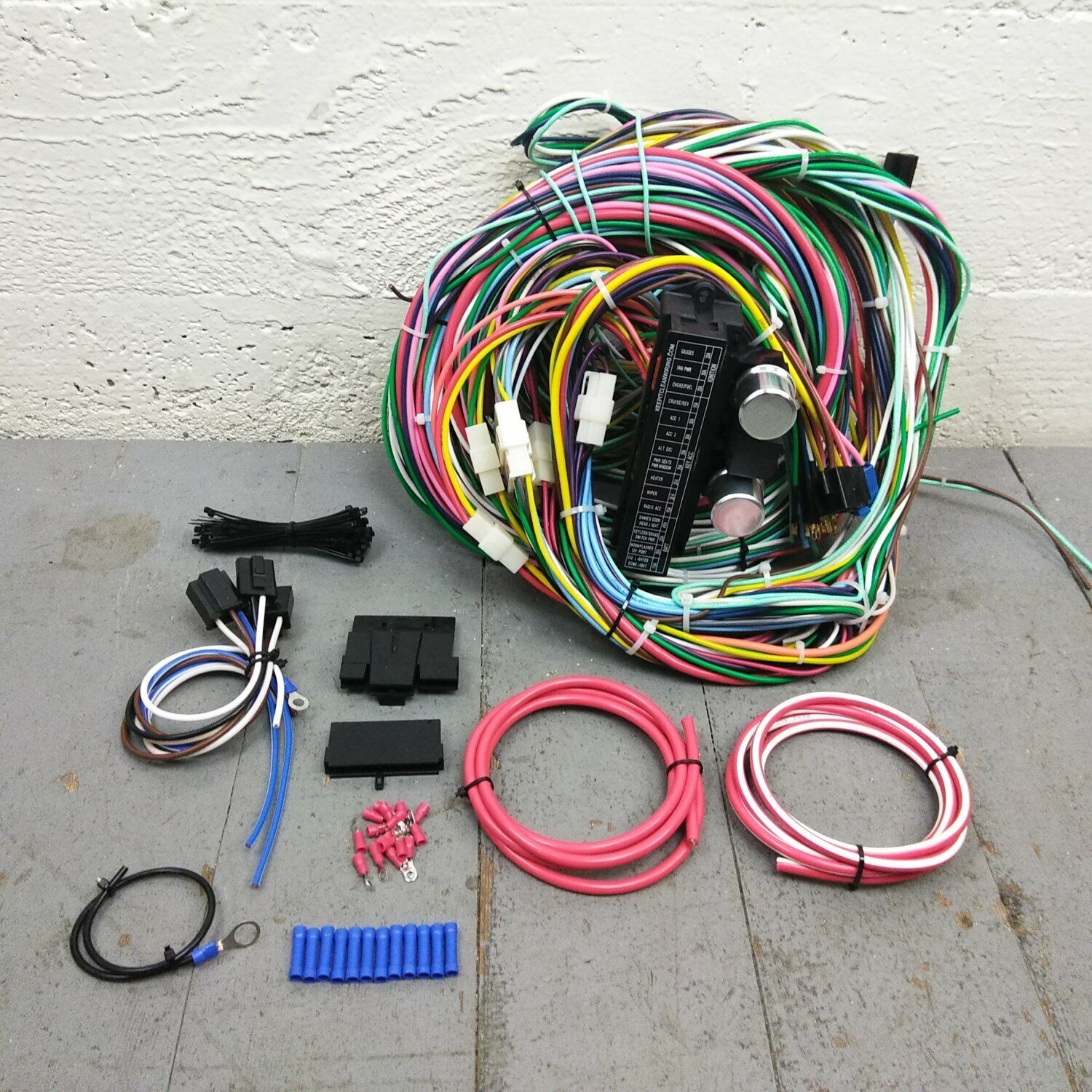 1971 - 1986 JP CJ Wire Harness Upgrade Kit fits painless fuse block terminal
