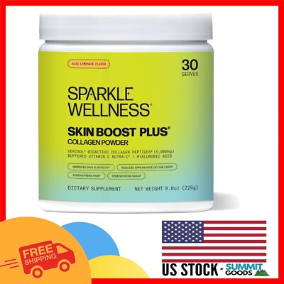 Collagen Powder with Vitamin C - Skin Boost Plus in Tasty Acai Lemonade Flavor