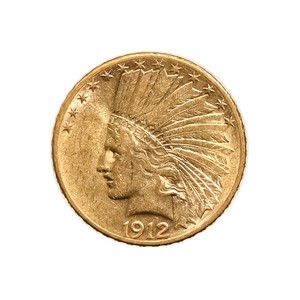 Details About 10 Gold Indian 1912 S Au