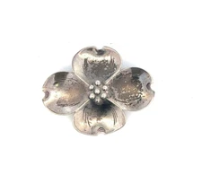 VTG Estate NYE Sterling Silver Dogwood Brooch Pin! 55