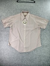 Vtg Towncraft Shirt Mens 17 Polyester Nylon Disco Collar MCM Atomic 60s 70s