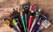 Hand made Beaded Pens Naughty Bad words 