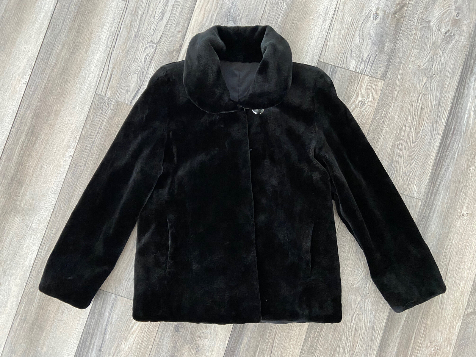 NWT Women's Black Dyed Sheared Mink Fur Coat Jacket Sz XS image 8