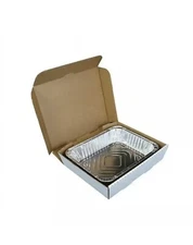Royal: Half Pan White 13" x 10.875" x 3" Corrugated Catering Box, Case of 50 New