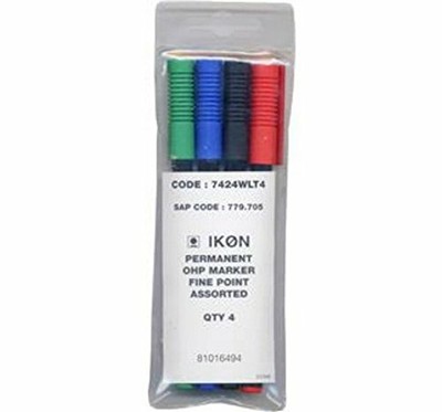 Hainenko Value Fine Permanent Pen for Overhead Projector Sheet - Assorted Pack 