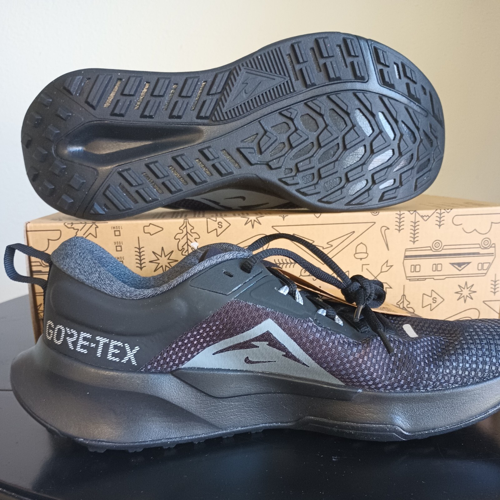 Size 10.5 - Nike Juniper Trail 2 GORE-TEX Black Cool Grey Women's image 7