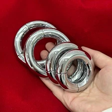 Stainless Steel Magnetic Penis Cock Ring Ball Stretcher Chastity Ring Sex Toys