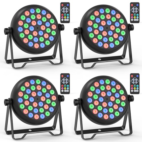 6X 36LED RGB Par Can Light Linear Dimming DMX Remote Stage DJ Disco Show Lights - Picture 13 of 20