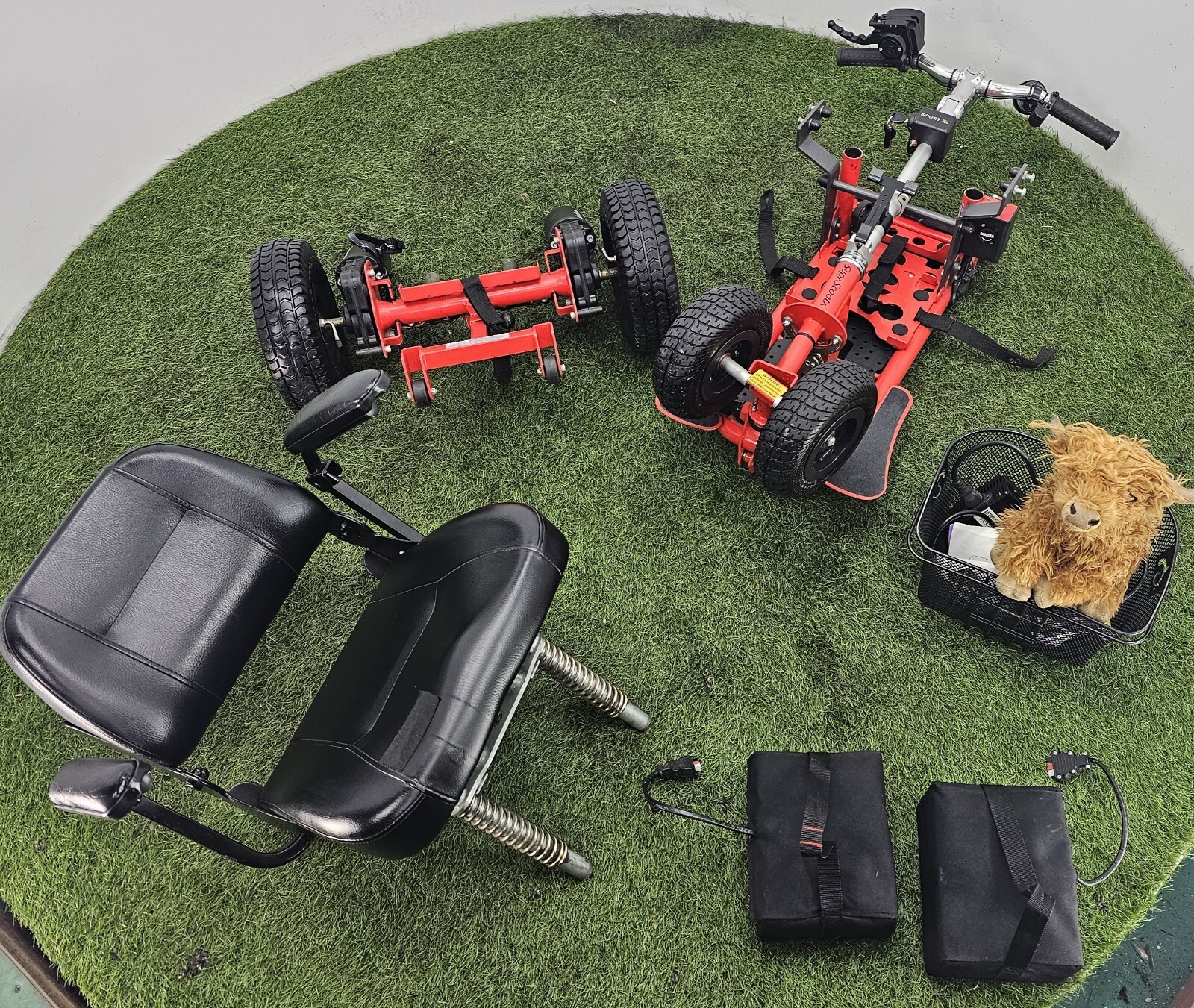 SupaScoota XL SPORT ️ Bi Motor Folding Boot Mobility Scooter FREE P