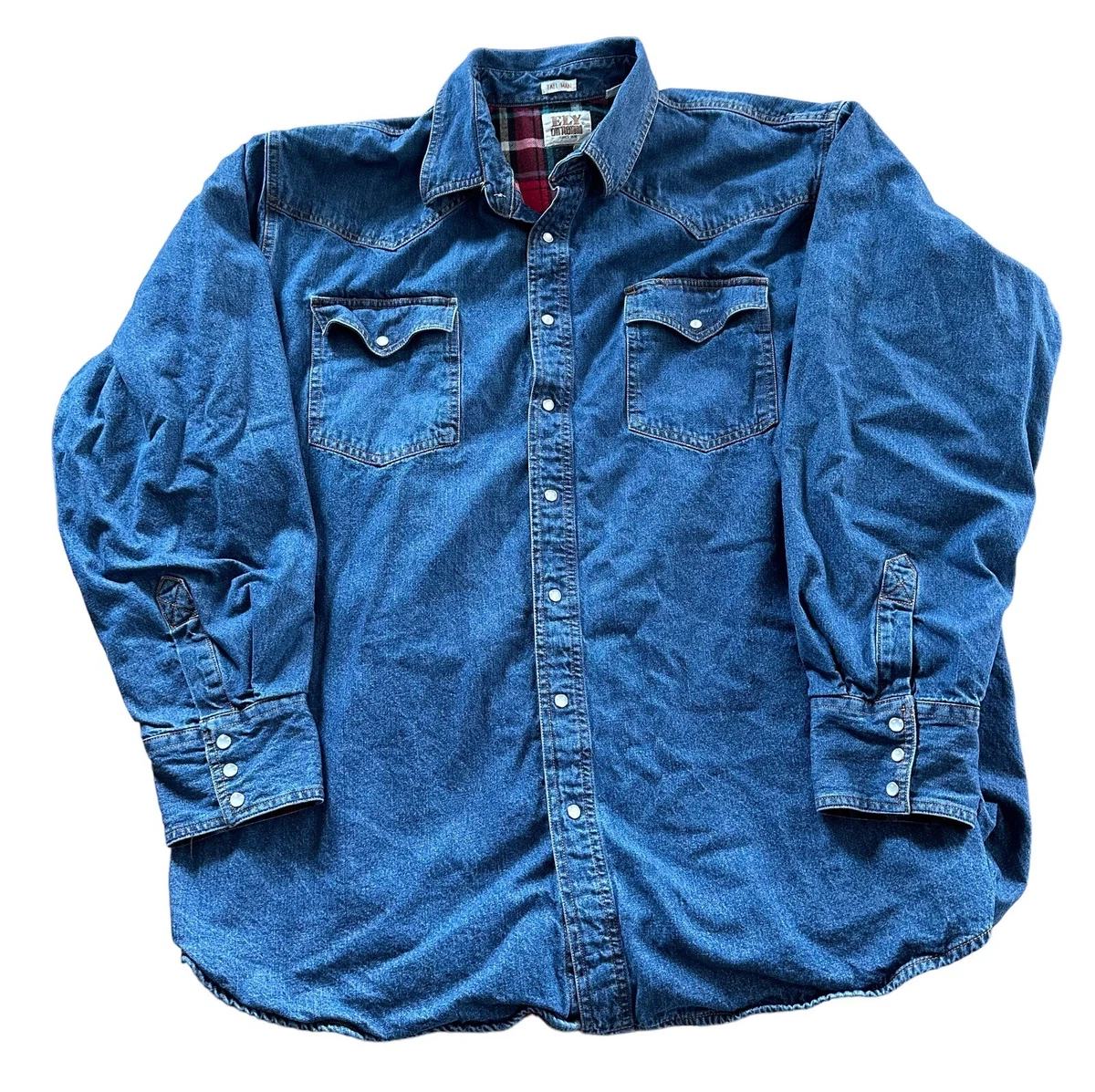Ely cattleman denim shirt sale