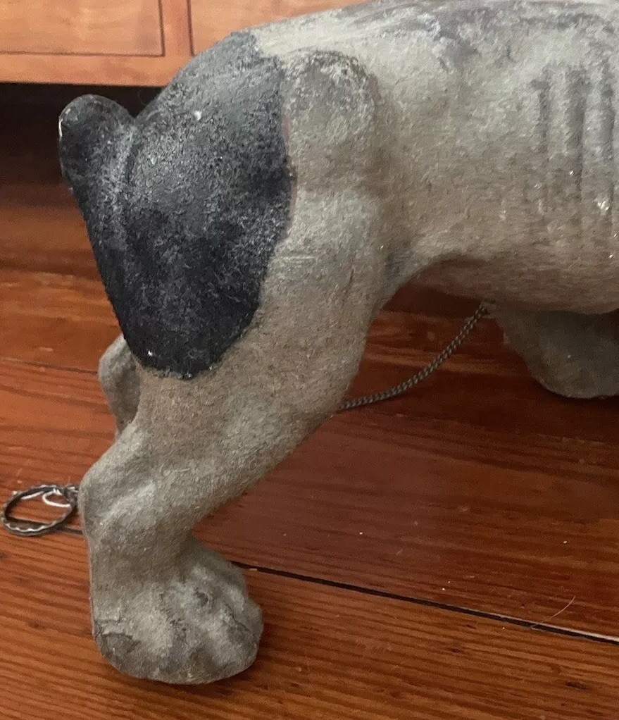 Antique Circa 1890 French Papiér Maché Bobble Head Growler Pull