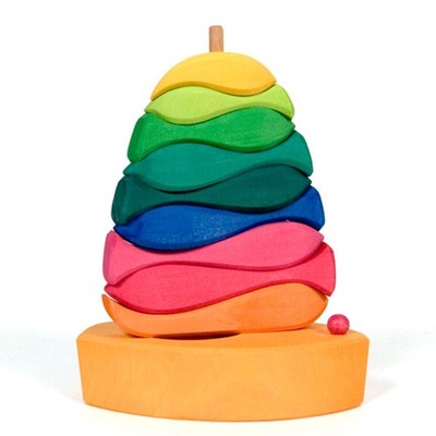 NIC Toys Glueckskaefer Fish and Boat Stacking 10 Pieces