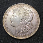 1921 Morgan Silver Dollar - Philadelphia - 90% Silver - AU Det. - Old Cleaning