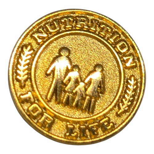 Gold-Tone Lapel Pin With "Nutrition For Life" Design