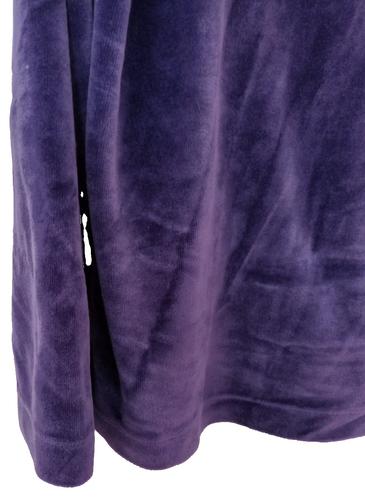 Woman's Lands End purple velour long Sleeved cowl neck top Medium 10-12 regular - Picture 3 of 4