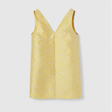 Gucci Yellow Silk Blend floral jacquard short dress - BNWT 816634