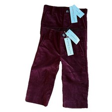 Janie And Jack Velvet Party Pant Baby Size 6-12 Months Burgundy Holiday Special