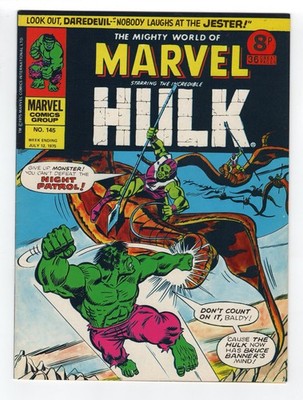 1972 MARVEL INCREDIBLE HULK #156, DAREDEVIL #42 & FANTASTIC FOUR #67 RARE KEY UK