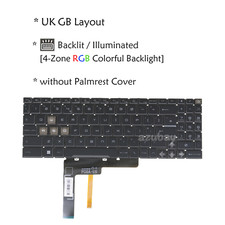 UK Laptop Keyboard For MSI Pulse 15 / 17 B13V B13VFK B13VGK MS-1585 RGB Backlit