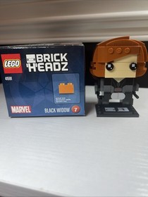 Black Widow Lego Kit 41591 Brickheadz with Box & Instruction Manual(used)open B