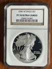 2006 W AMERICAN SILVER EAGLE NGC PF70 ULTRA CAMEO