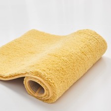 CozeCube Shaggy Bath Mat 15.7x23.6 Yellow Non-Slip Super Soft Quick Dry