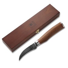 Zayiko Damastmesser Küchenmesser Kochmesser Nussbaumgriff Damaststahl