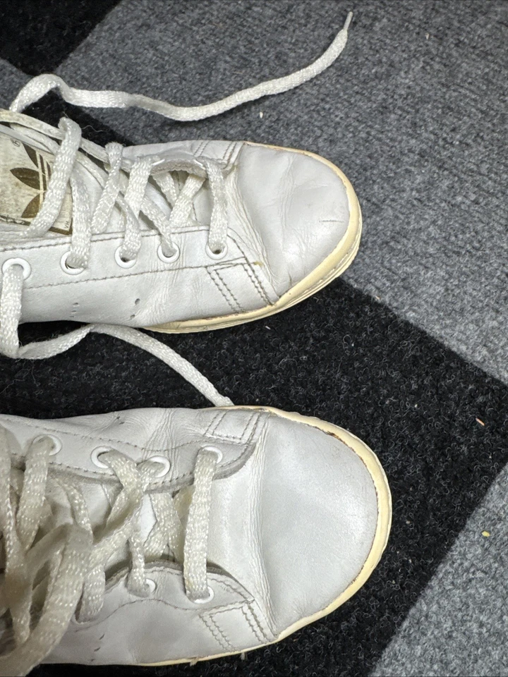 Vintage OG Adidas Stan Smith / Lady Smith White Green Made in France Size 7 - Image 3 of 4