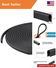 Rubber Edge Trim Guard 32.8ft/10m, Adhesive Free Door Edge Protector