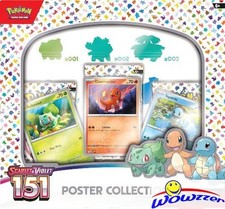 Pokemon TCG Scarlet Violet: 151 Poster Collection Factory Sealed Box-3 Packs