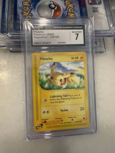 ⚡️ 2002 Pokémon Expedition Set Pikachu 124 /165 CGC 7 Near Mint RARE VINTAGE ⚡️