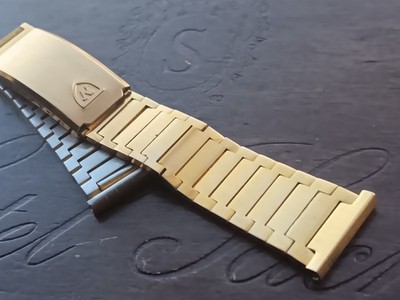 Nivada 20mm Vintage Massiv Stahl Band ( Gold )