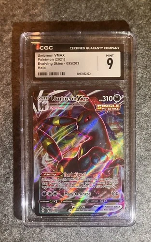 Pokemon TCG 2021 Umbreon VMAX Evolving Skies 095/203 CGC 9