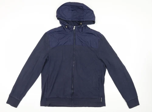 Felpa con cappuccio e zip intera Michael Kors uomo blu XL