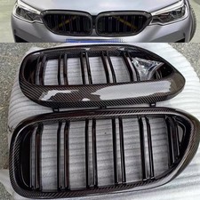 For BMW 5 Series G30 G31 G38 F90 M5 Kidney Grill Grille 18-20 Carbon Fiber Gloss