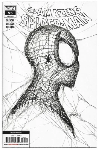Amazing Spider-Man #55 2nd Print 1:50 Patrick Gleason White Variant 2018 VF/NM