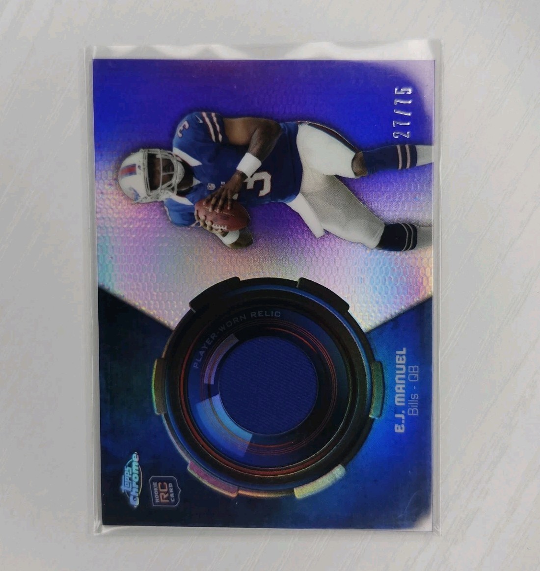 2013 Topps Chrome - Rookie Relics EJ Manuel #RR-EJM Purple Refractor /75