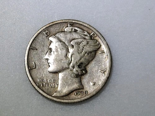 1939 S Mercury Dime Circulated 90% Silver 10C Coin