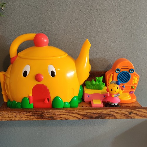 Vintage Rolie Polie Olie Teapot House Disney Mattel 2001 Robot Kettle Toys Set