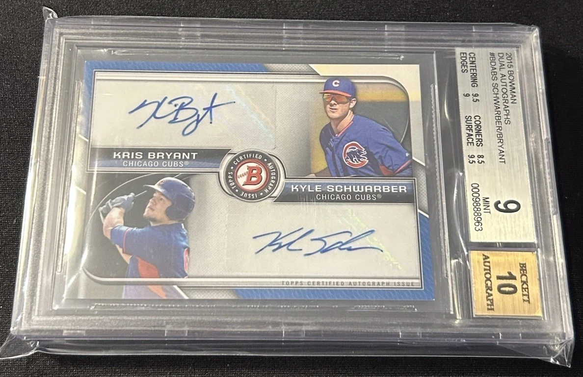 25+ Kris Bryant Autographed Baseball Sports Trading Cards