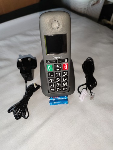 GIGASET EASY H E294, CORDLESS TELEPHONE, BIG BUTTON, LARGE DISPLAY + BATTERIES. - Zdjęcie 2 z 16