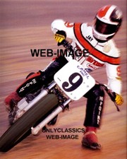 '83 JAY SPRINGSTEEN HARLEY DAVIDSON XR750 CAMEL AMA RACING MOTORCYCLE 8X10 PHOTO